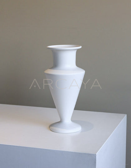 Mid Century White Ceramic Vase - scene