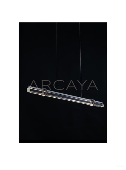 Linear Crystal Tube Black Clip Pendant Light 80599 - scene