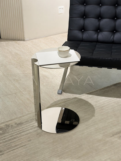 Lawrence Sofa Matching Side Table - scene