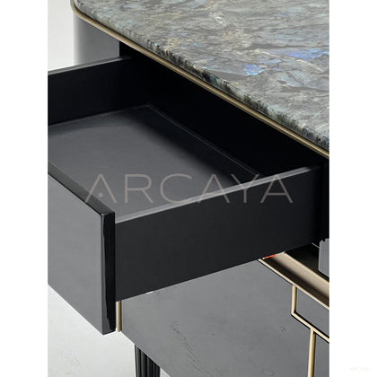 Blue Jade Stone Entryway Cabinet - scene