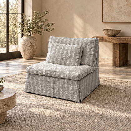 Striped Sectional Sofa - scene
