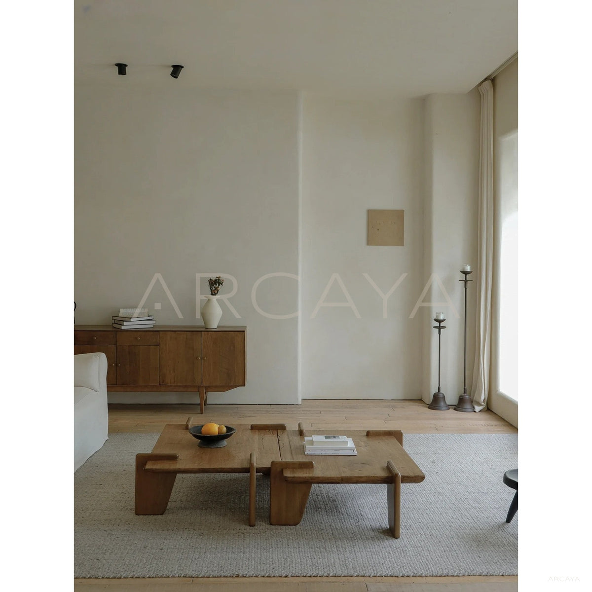 Reclaimed Wood Mid Century Collection — Coffee Table in detail