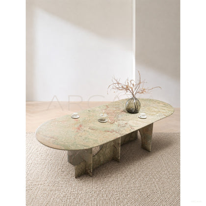 Monet Garden Stone Dining Table - scene