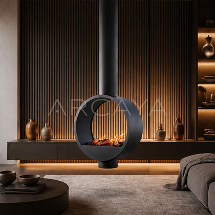 Pearl Hanging Fireplace - scene