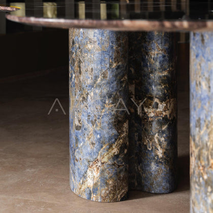 Aston Lan Stone Irregular Long Table - scene