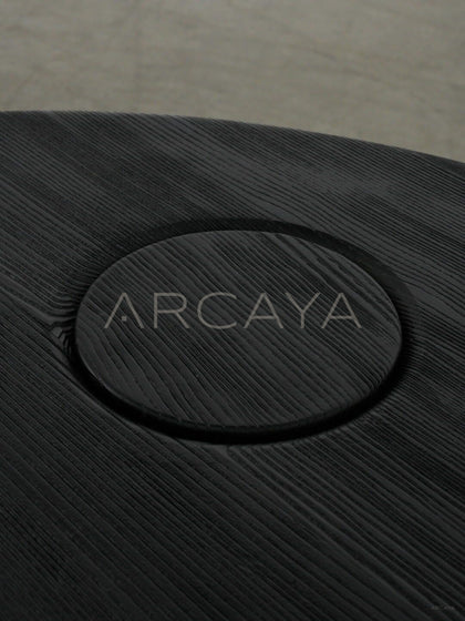 Ink Black Textured Coffee Table - detail