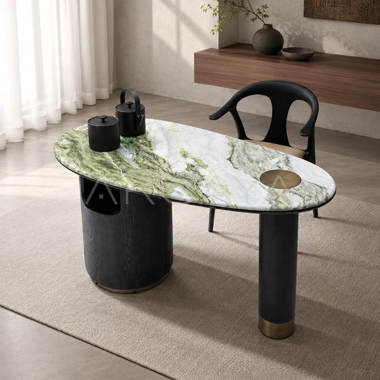 Daze Snow Mountain Jade Stone Small Tea Table - main