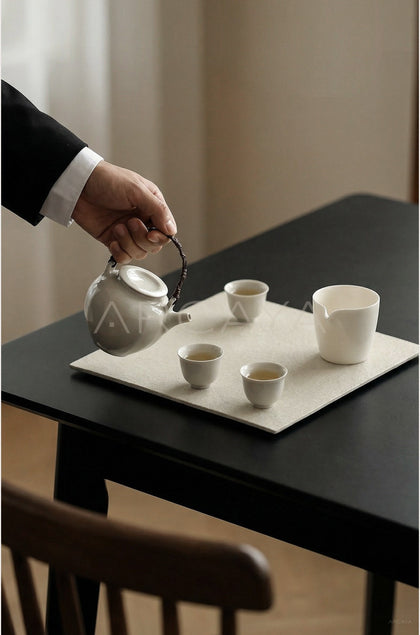 Sunxun Collab Stoneware Tea Tray - scene