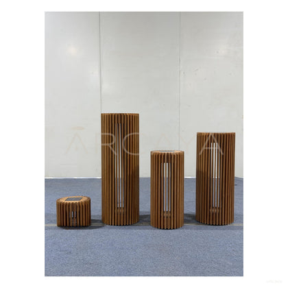 Japanese Teak Outdoor Lantern - scene