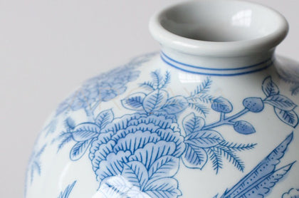 Blue White Porcelain Entryway Jar Vase - scene