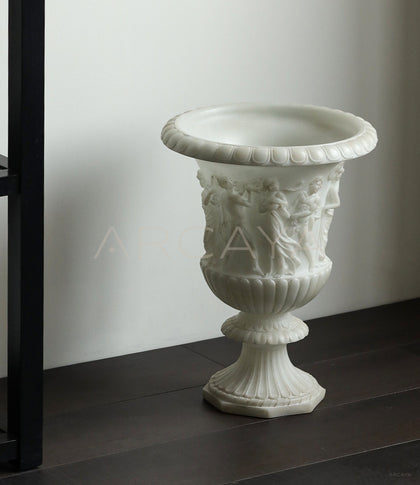 French Mid Century Roman Relief Floor Vase - scene