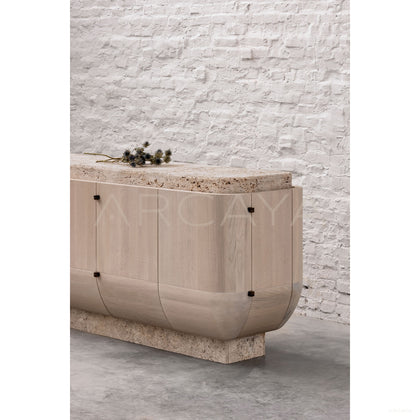 Aston Travertine Oak Sideboard - scene