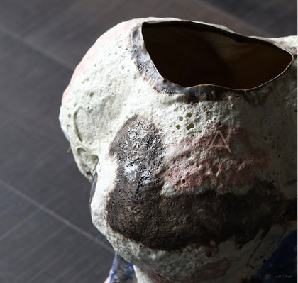 Wabi Sabi Abstract Textured Ceramic Vase - scene