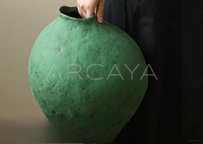 Wabi Sabi Hand Thrown Large Jar Vase - scene