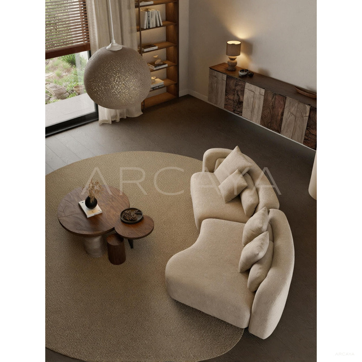 Bessel Curved Sofa in detail