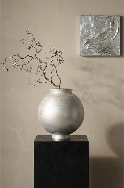 Dadan Silver Glaze Art Ceramic Vase - scene