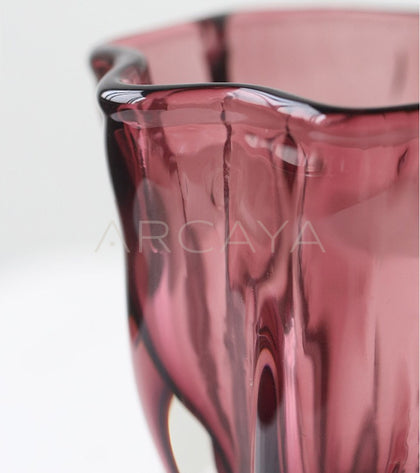 Tulip Glass Vase Wide Mouth - scene