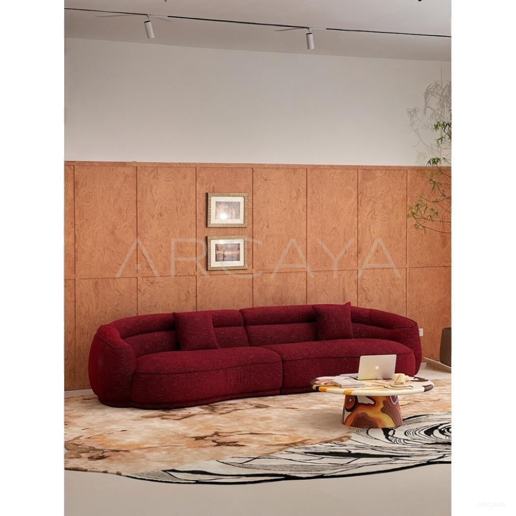 Jeaek Chiman Wine Red Sofa in detail