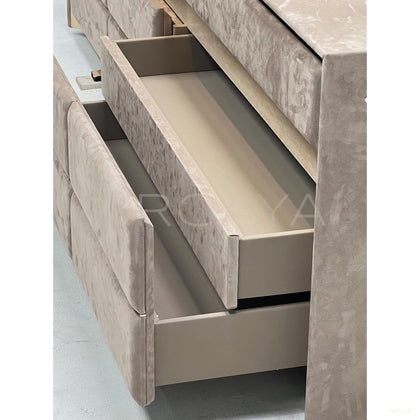 Italian Velvet Multi Drawer Chest - scene