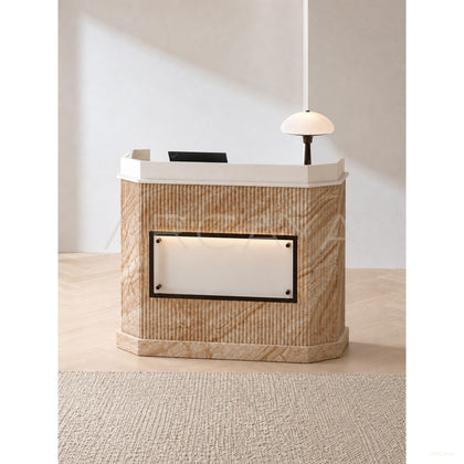 Persian White Jade Reception Desk - scene