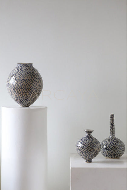 Dadan Jingdezhen New Chinese Wabi Sabi Jar Vase - scene