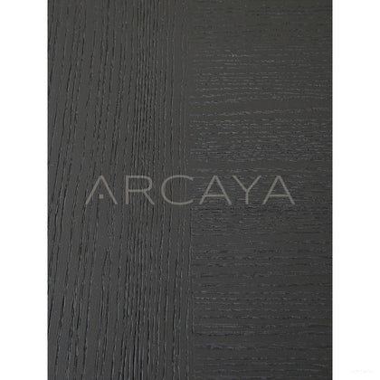 Quiet Matte Black Oak Dining Table - scene