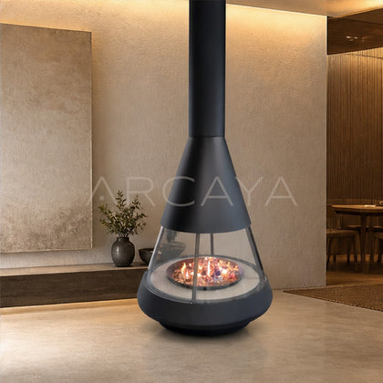 Nydia Hanging Fireplace - scene