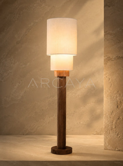 Solid Wood Floor Lamp Warm - scene