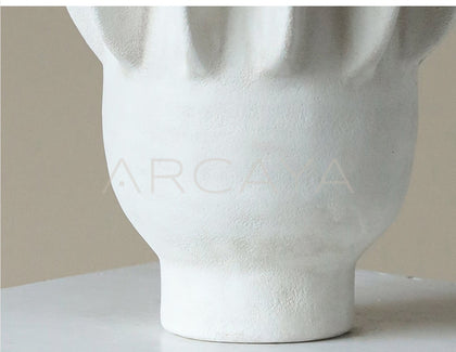 Handmade Ribbed Ceramic Vase Entryway - scene