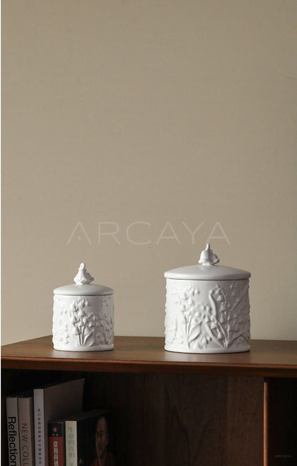 Lily Of The Valley Ceramic Jewelry Box - scene