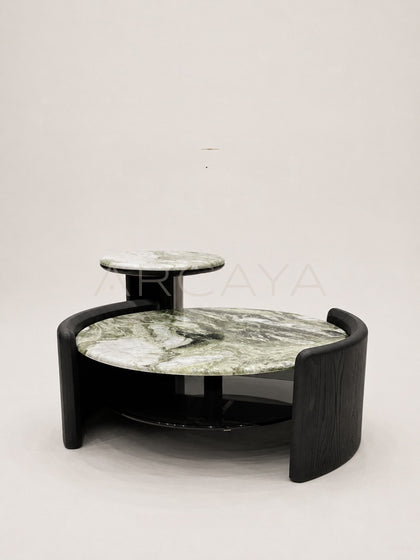 Daze Snow Mountain Jade Stone Coffee Table - scene