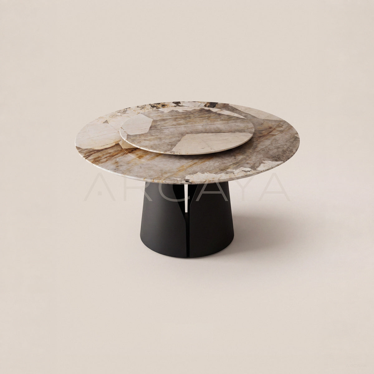 Patchwork Stone Split Cone Base Round Table - main