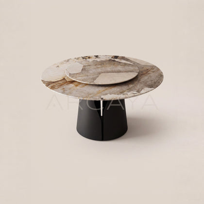 Patchwork Stone Split Cone Base Round Table - main