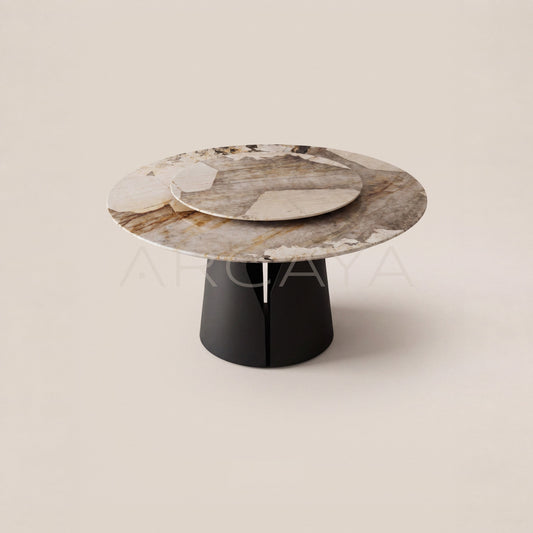 Patchwork Stone Split Cone Base Round Table - main