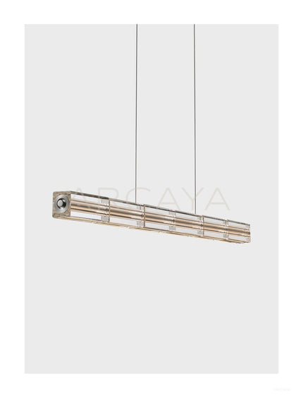 Linear Rectangular Crystal Column Pendant Light 80600 - scene
