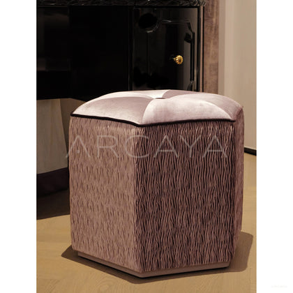 Pleated Purple Art Pouf - scene