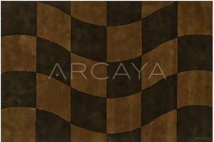 Brown Green Checkerboard Rug Dsm P009 Fl - scene