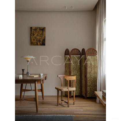 Cinematic Rattan Folding Screen - scene