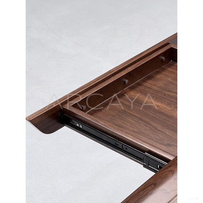 Black Walnut Veneer Mortise Tenon Desk - scene