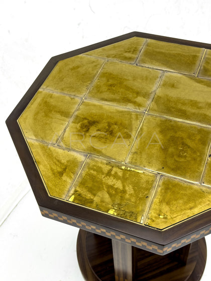 Mid Century Inlaid Side Table - detail