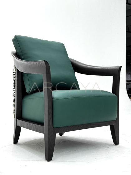 Solid Wood Frame Lounge Chair - scene