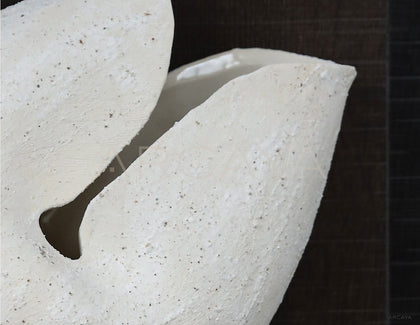 Wabi Sabi Stoneware Textured Vase - scene