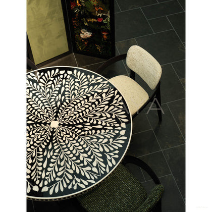 Mother Of Pearl Art Dining Table - scene