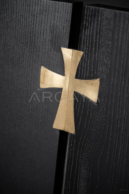 Wabi Sabi Charcoal Black Solid Wood Chair - detail