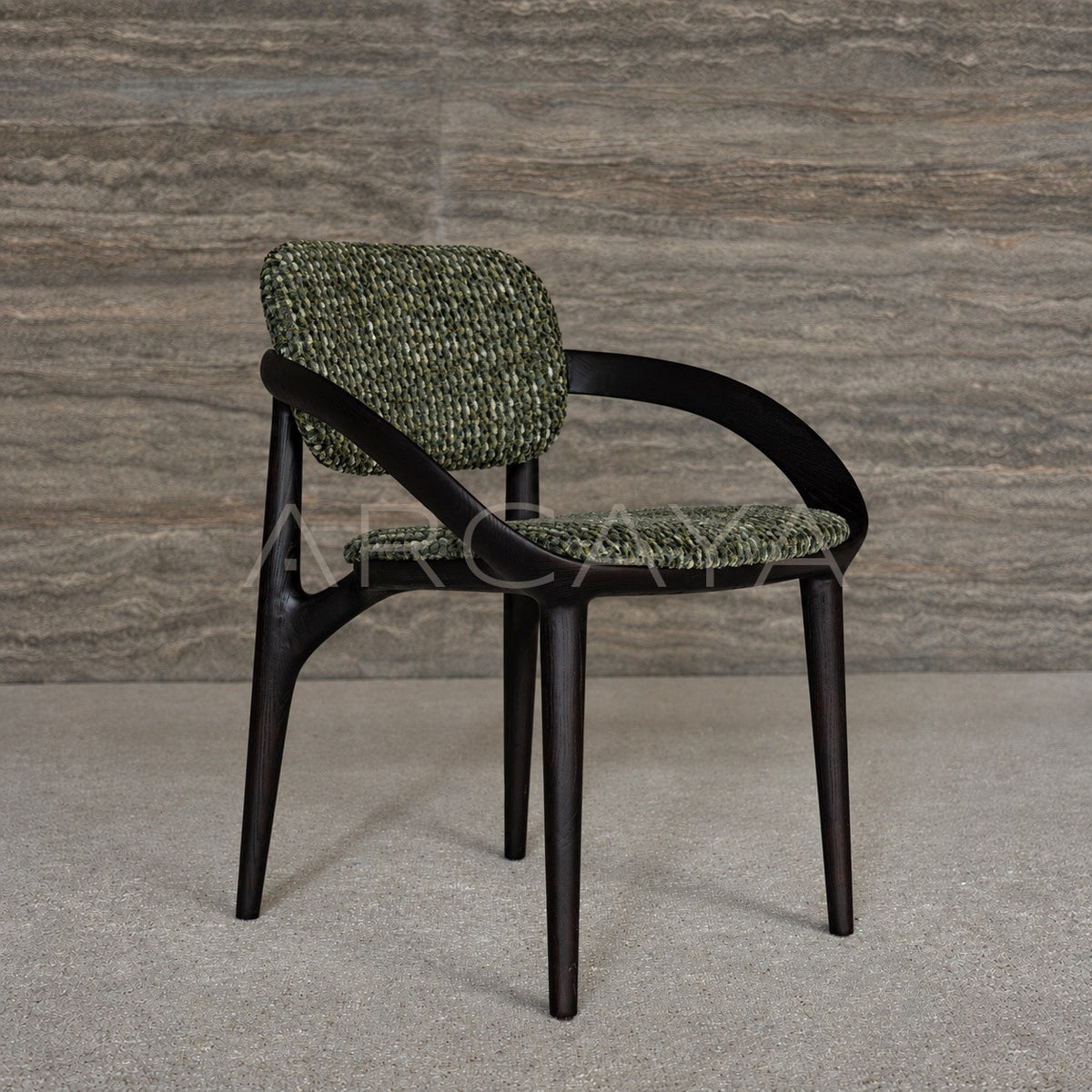 Solid Wood Curved Dining Chair - main