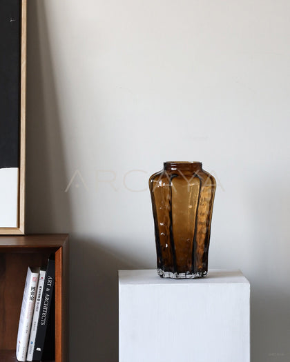 Mid Century Glass Art Vase - scene