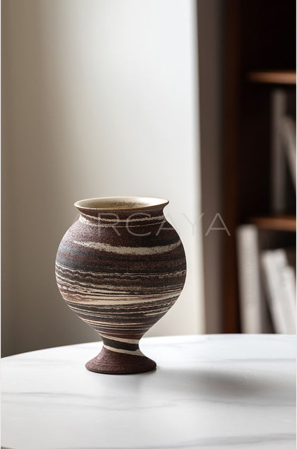 Dadan Marbled Clay Ceramic Vase - scene