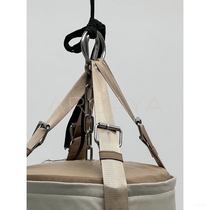 Vintage Two Tone Leather Hanging Punching Bag — Fitness Accessories - scene