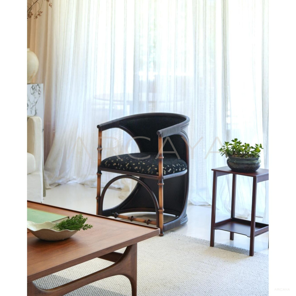 Autumn Home Coffee Table Lounge Chair in detail