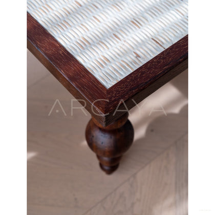 Raffles Concrete Rattan Table - scene